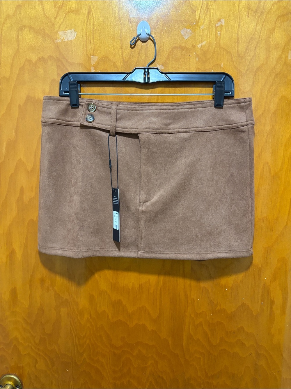 Classic Brown Suede Mini Skirt